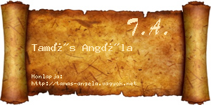 Tamás Angéla névjegykártya