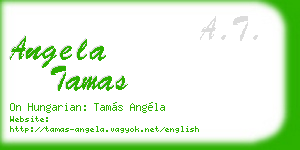 angela tamas business card